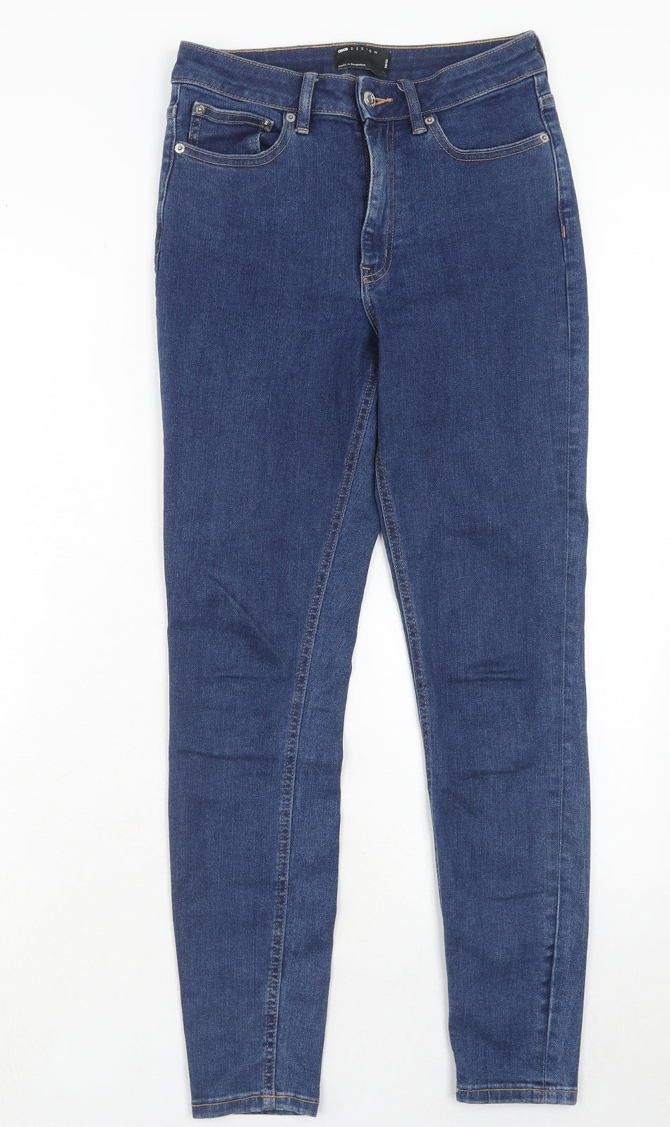 ASOS Womens Blue Cotton Skinny Jeans Size 28 in L32 in Regular Zip