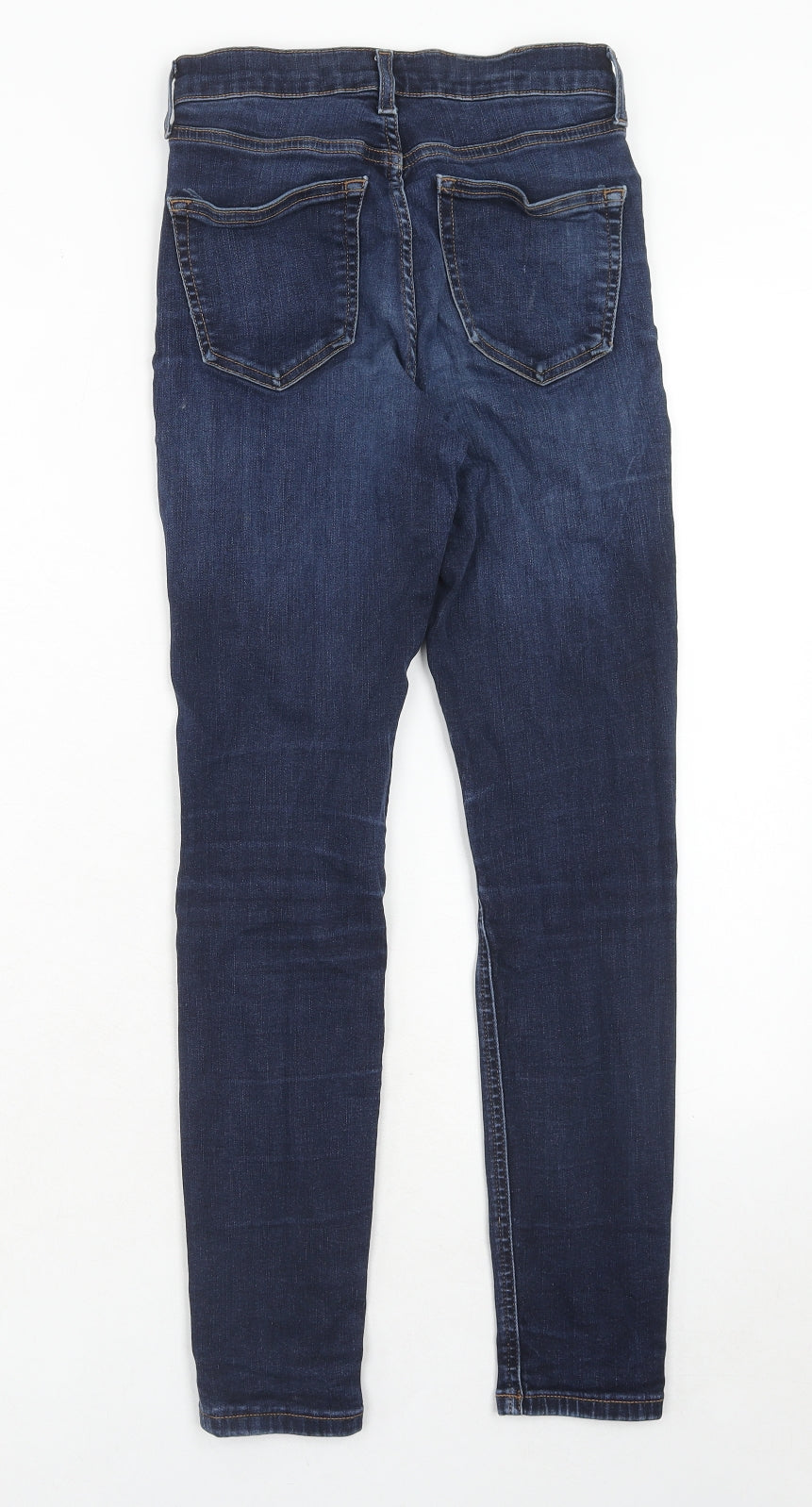 Topshop Womens Blue Cotton Skinny Jeans Size 26 in L32 in Regular Zip