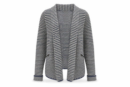 Womens UK Size 8 Indigo Blue Cardigan Jumper