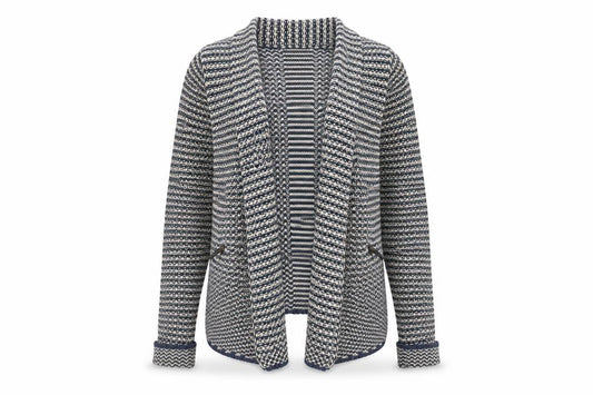 Womens UK Size 8 Indigo Blue Cardigan Jumper