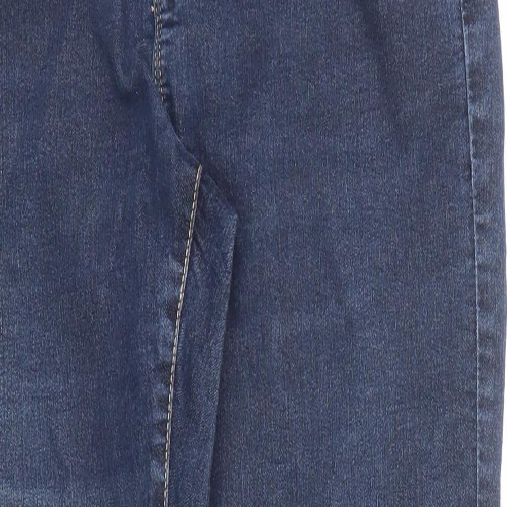 Dorothy Perkins Womens Blue Cotton Skinny Jeans Size 12 Regular Zip