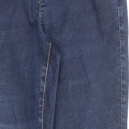 Dorothy Perkins Womens Blue Cotton Skinny Jeans Size 12 Regular Zip