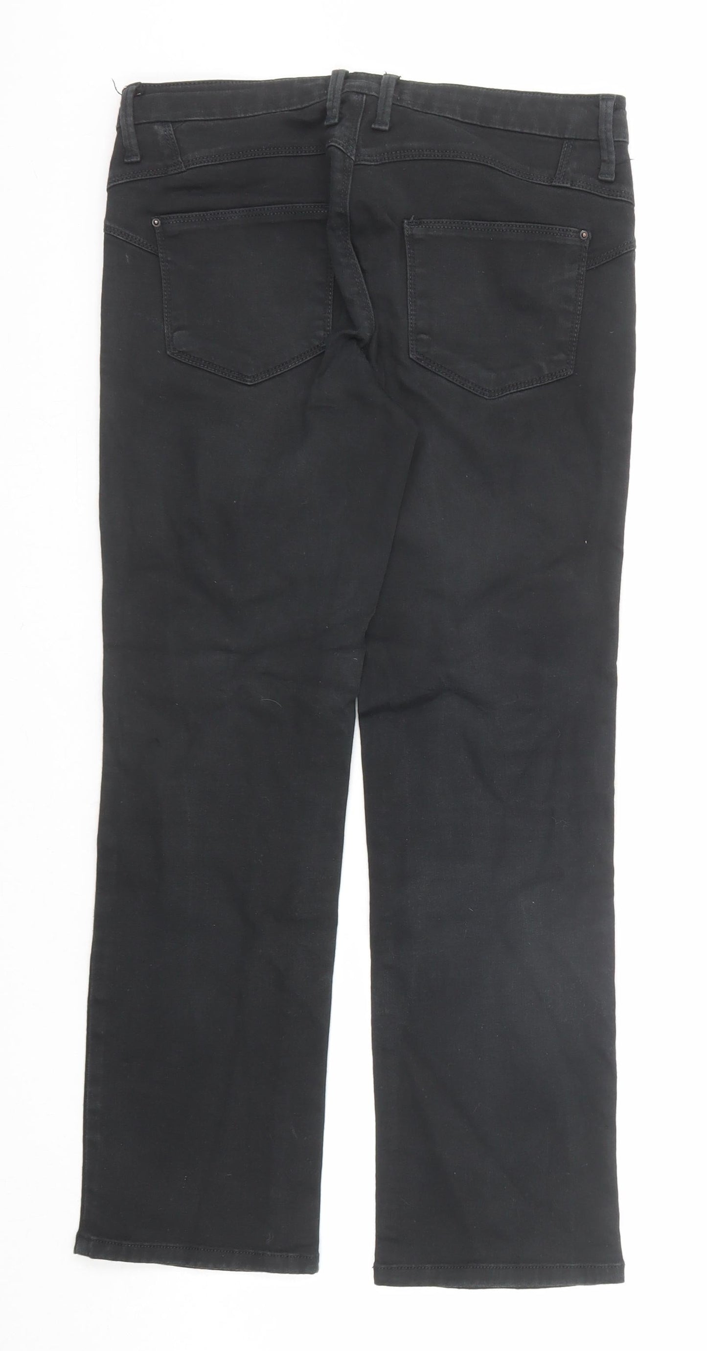 Womens UK Size 8 Marks and Spencer Regular Fit Straight Black Jeans