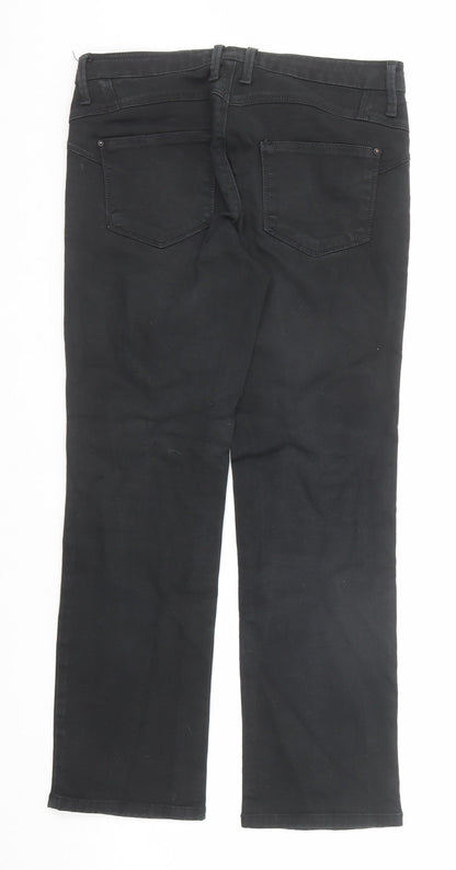 Womens UK Size 8 Marks and Spencer Regular Fit Straight Black Jeans