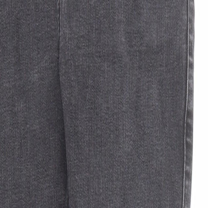 New Look Womens Black Cotton Skinny Jeans Size 6 Regular Zip - Waist 22 inches