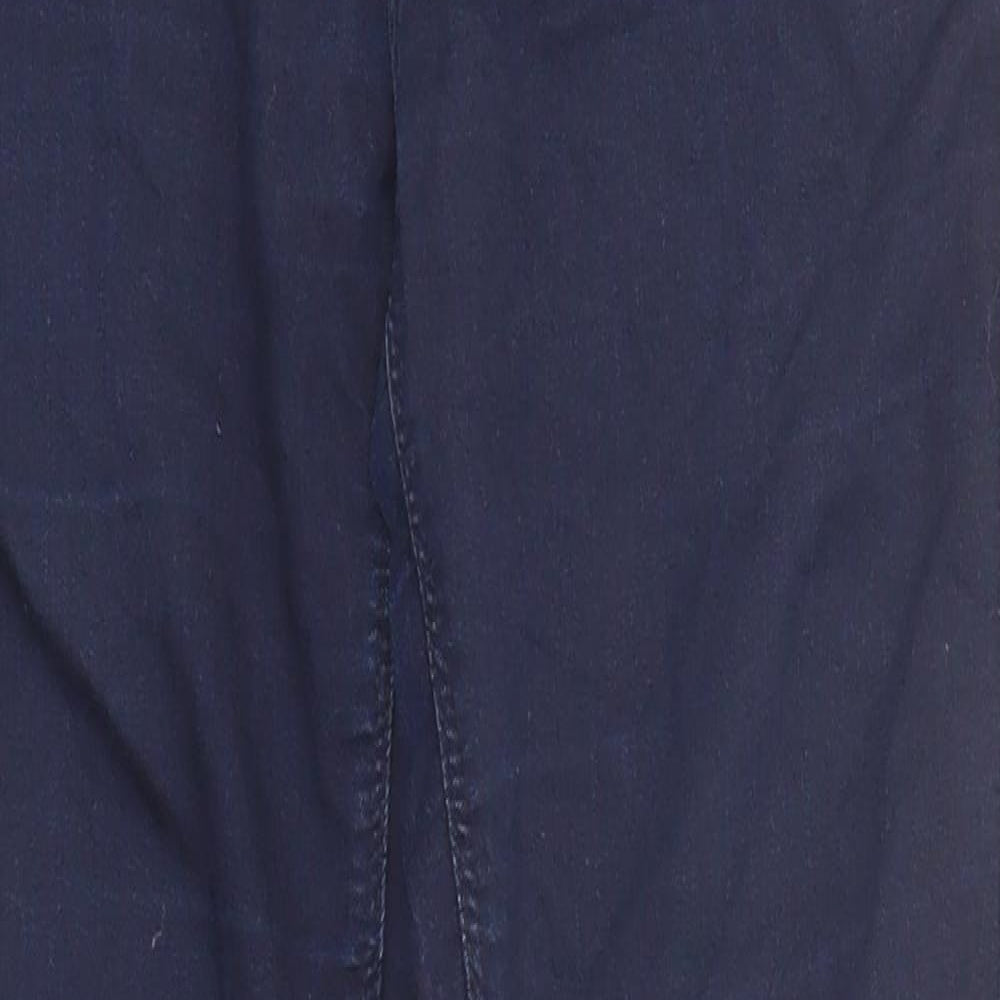 Topshop Womens Blue Cotton Skinny Jeans Size 32 in L32 in Regular Zip