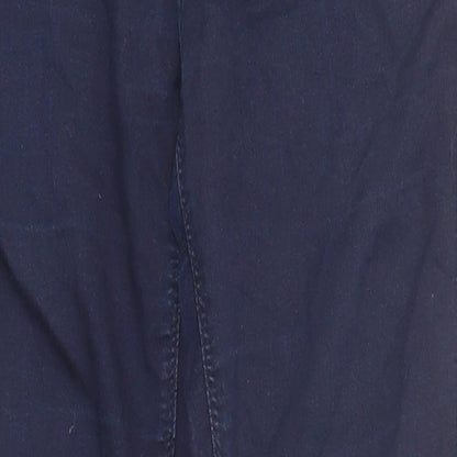 Topshop Womens Blue Cotton Skinny Jeans Size 32 in L32 in Regular Zip