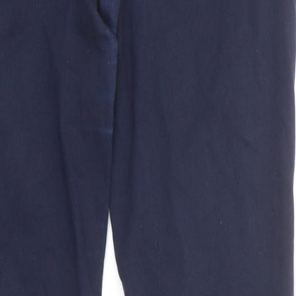Topshop Womens Blue Cotton Skinny Jeans Size 32 in L32 in Regular Zip