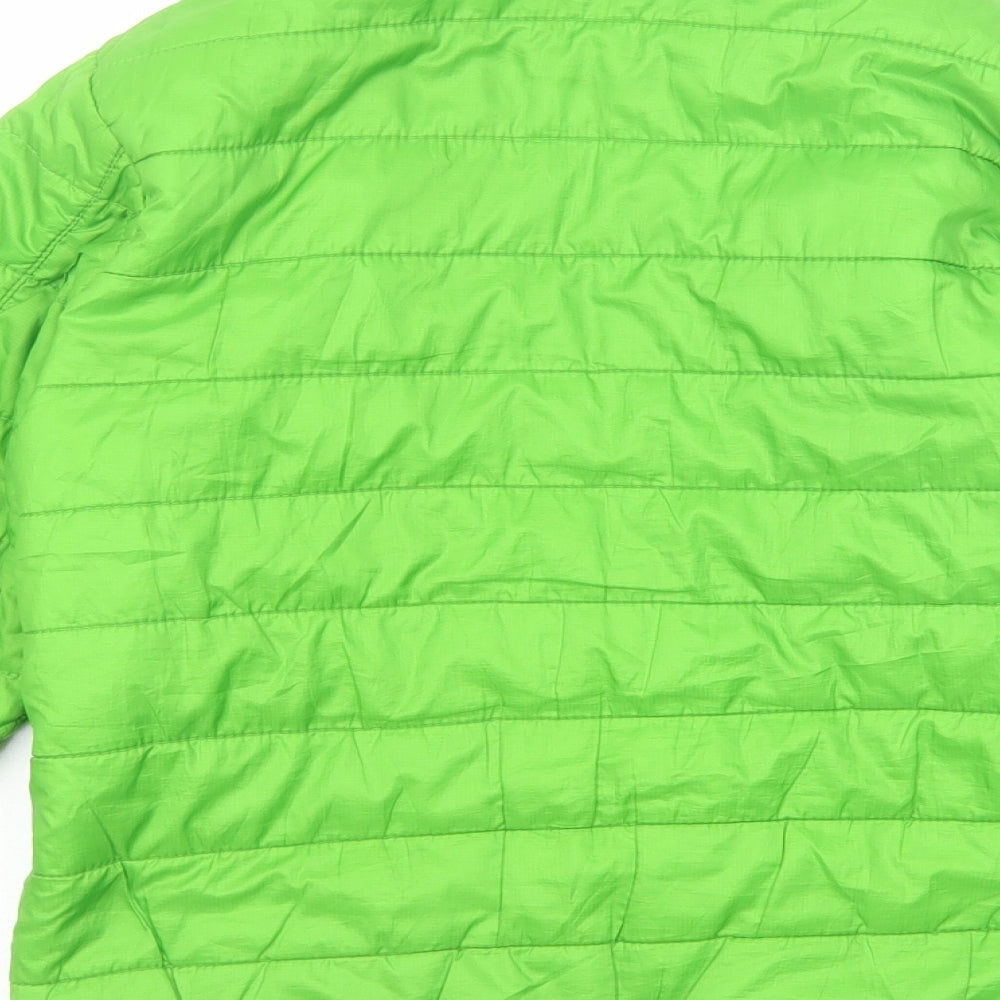 Quechua Boys Green Quilted Jacket Size 12 Years Zip