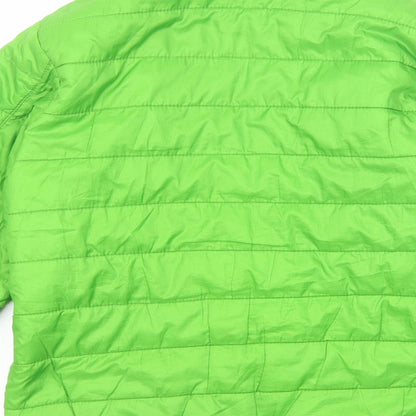 Quechua Boys Green Quilted Jacket Size 12 Years Zip