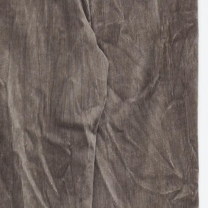 Marks and Spencer Mens Brown Cotton Trousers Size 34 in Regular Zip