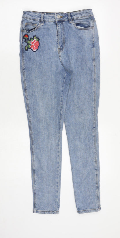 Womens UK Size 8 Marks and Spencer Regular Fit Skinny Blue Jeans