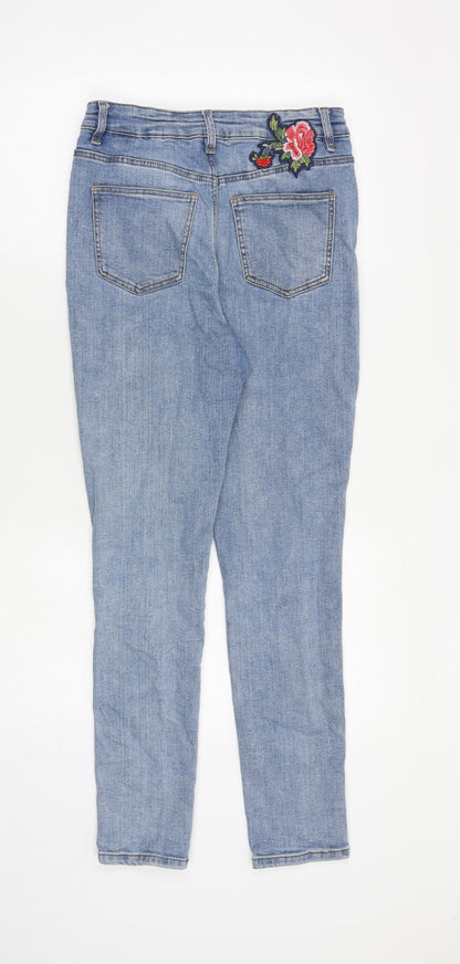 Womens UK Size 8 Marks and Spencer Regular Fit Skinny Blue Jeans