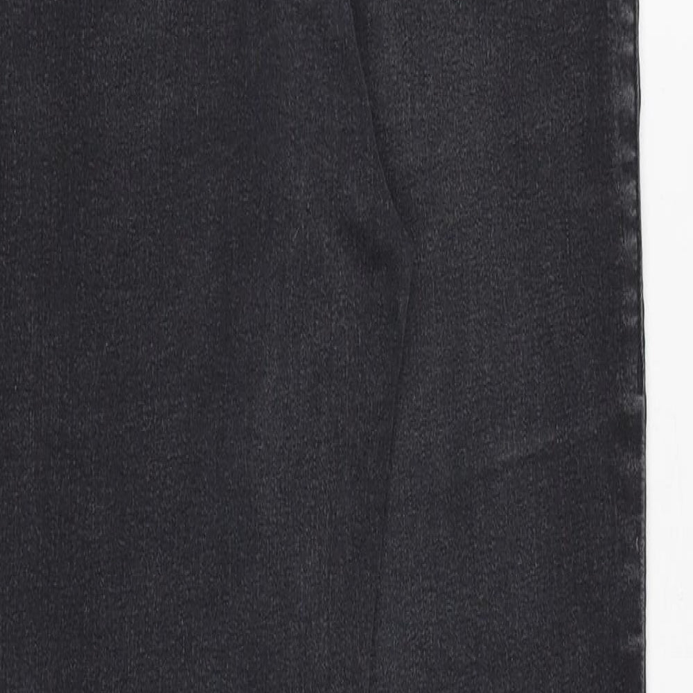 Topshop Womens Grey Cotton Skinny Jeans Size 28 in Regular Zip