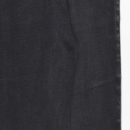 Topshop Womens Grey Cotton Skinny Jeans Size 28 in Regular Zip