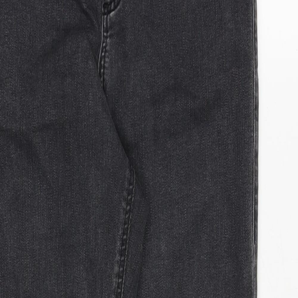 Topshop Womens Grey Cotton Skinny Jeans Size 28 in Regular Zip