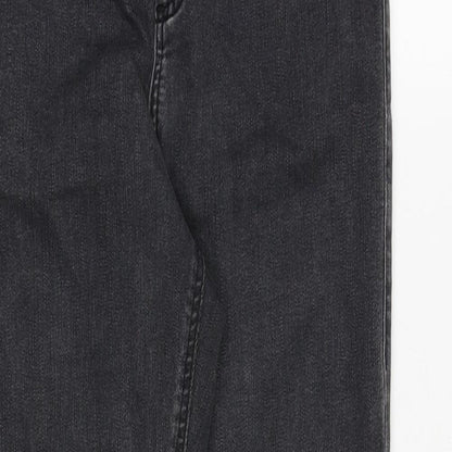 Topshop Womens Grey Cotton Skinny Jeans Size 28 in Regular Zip