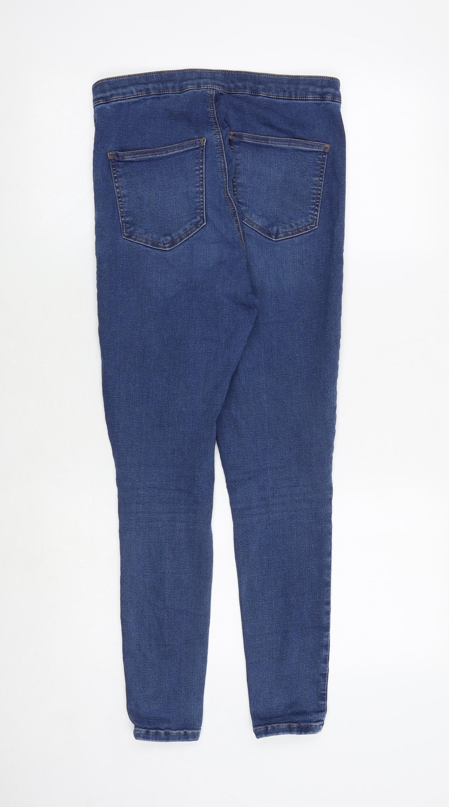 Topshop Womens Blue Cotton Jegging Jeans Size 30 in Regular Zip