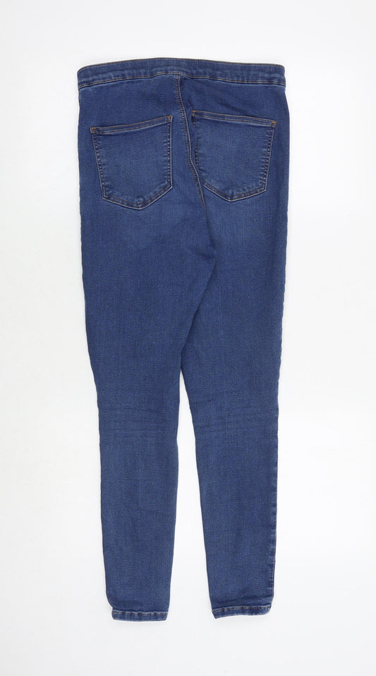 Topshop Womens Blue Cotton Jegging Jeans Size 30 in Regular Zip