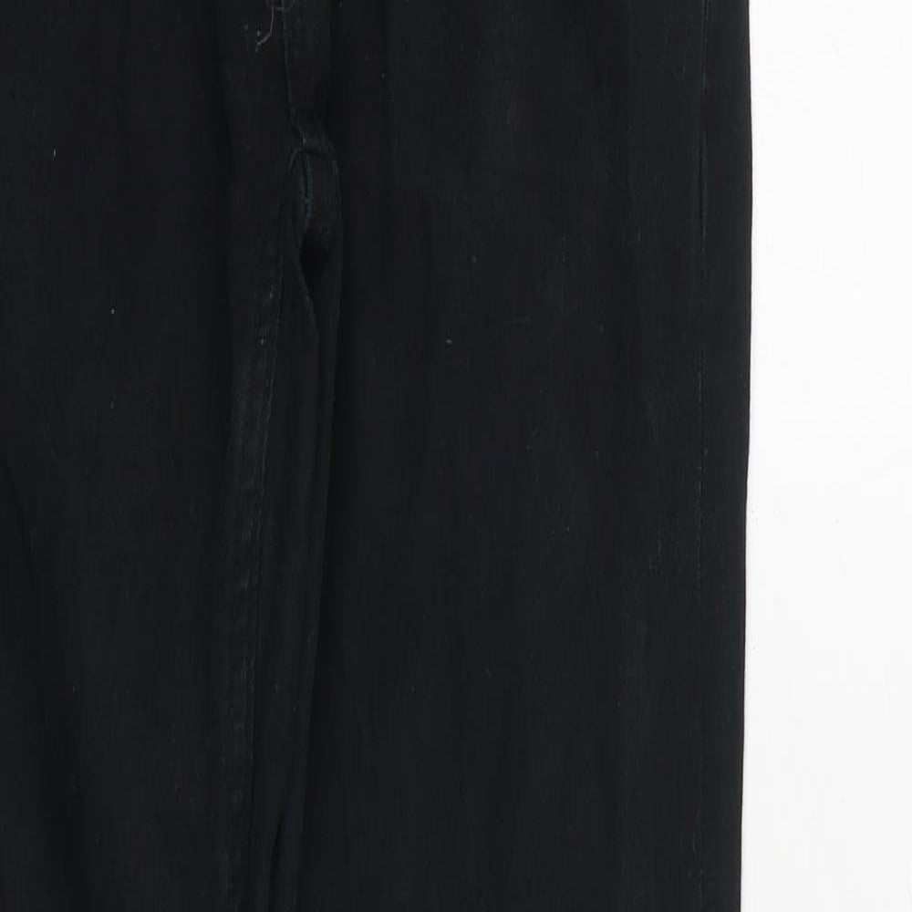 Mens UK Size 30 in Topman Regular Fit Straight Black Jeans