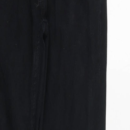 Mens UK Size 30 in Topman Regular Fit Straight Black Jeans