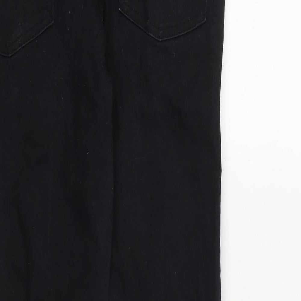 Mens UK Size 30 in Topman Regular Fit Straight Black Jeans
