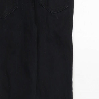 Mens UK Size 30 in Topman Regular Fit Straight Black Jeans