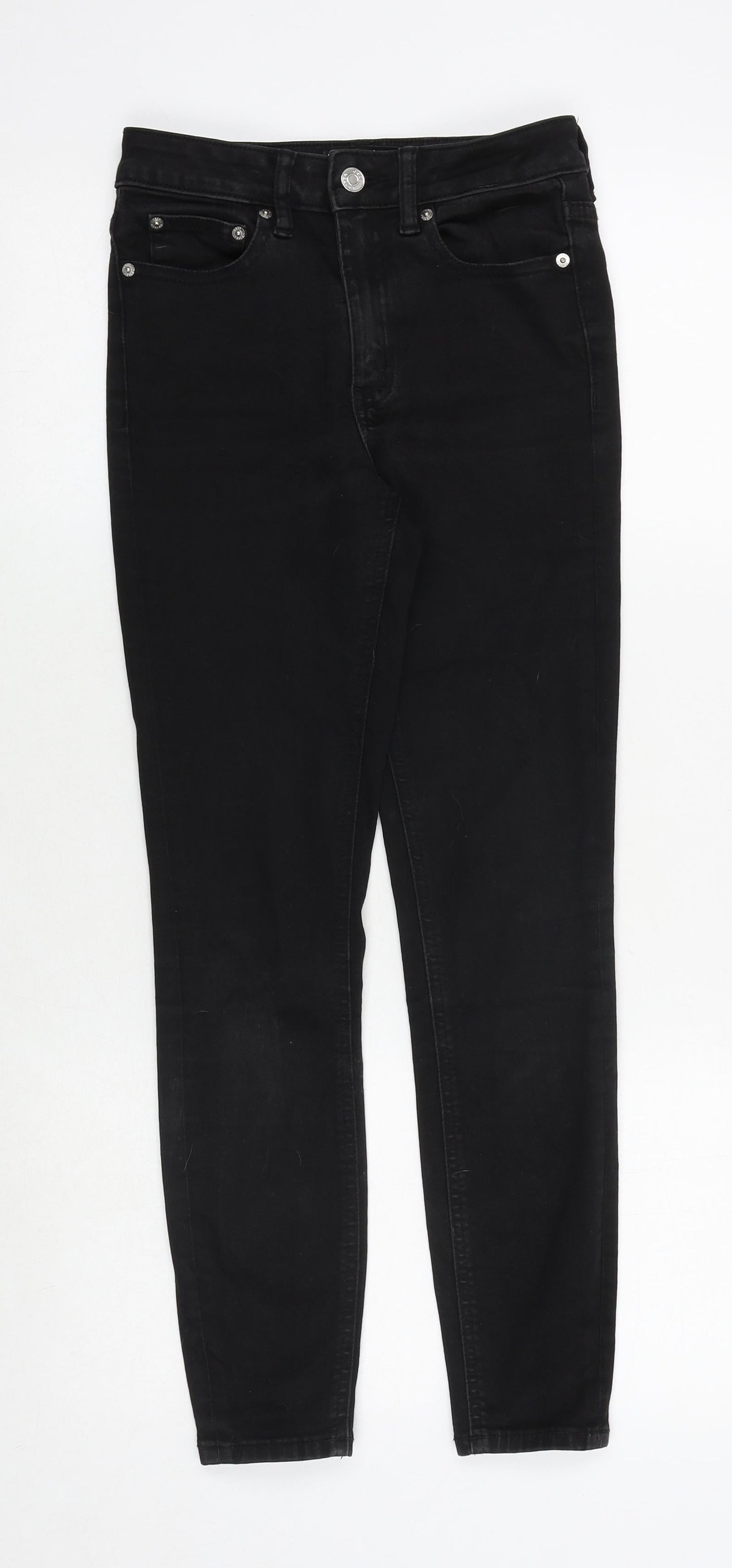 ASOS Womens Black Cotton Skinny Jeans Size 24 in Regular Zip