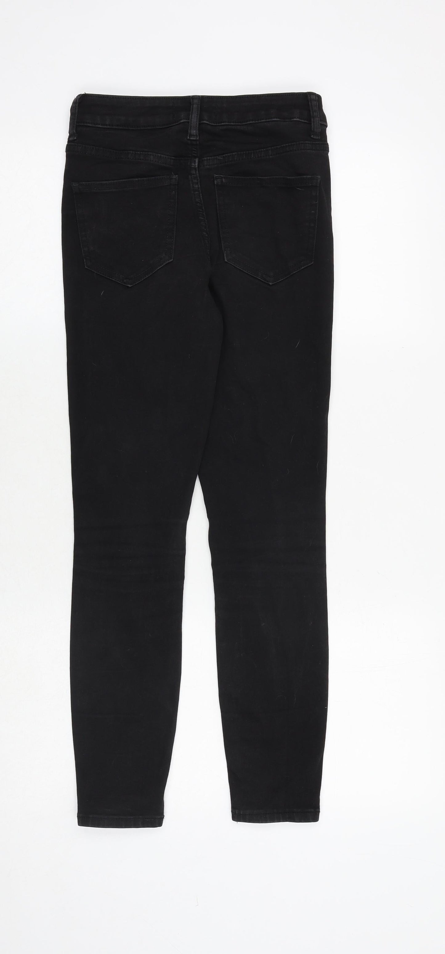 ASOS Womens Black Cotton Skinny Jeans Size 24 in Regular Zip