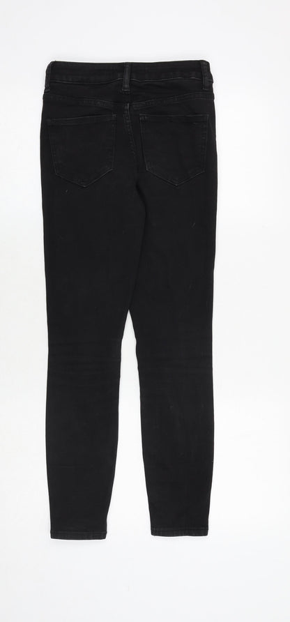 ASOS Womens Black Cotton Skinny Jeans Size 24 in Regular Zip