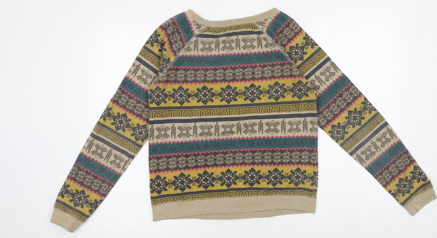 XXI Womens Multicoloured Geometric Polyester Pullover Sweatshirt Size S Pullover