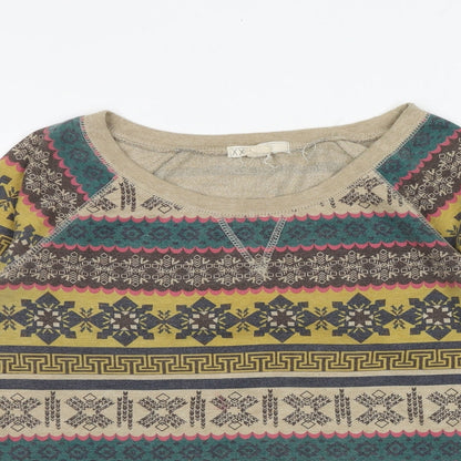 XXI Womens Multicoloured Geometric Polyester Pullover Sweatshirt Size S Pullover