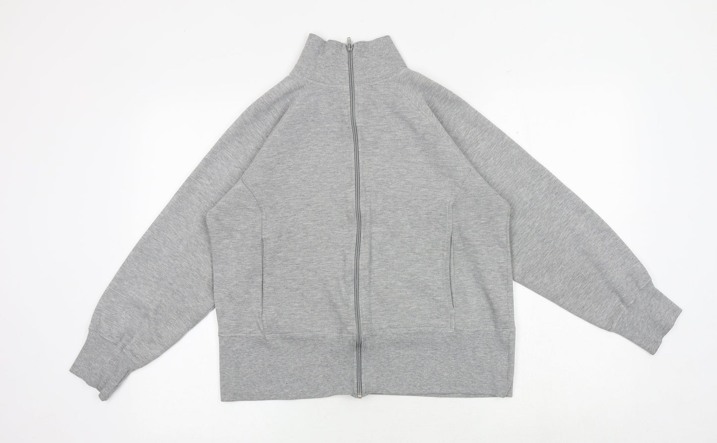 Bonmarché Womens Grey Cotton Full Zip Sweatshirt Size M Zip