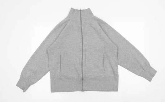 Bonmarché Womens Grey Cotton Full Zip Sweatshirt Size M Zip