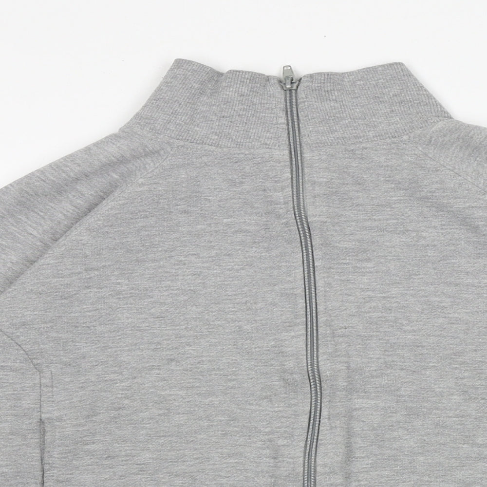 Bonmarché Womens Grey Cotton Full Zip Sweatshirt Size M Zip