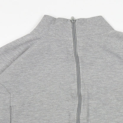 Bonmarché Womens Grey Cotton Full Zip Sweatshirt Size M Zip