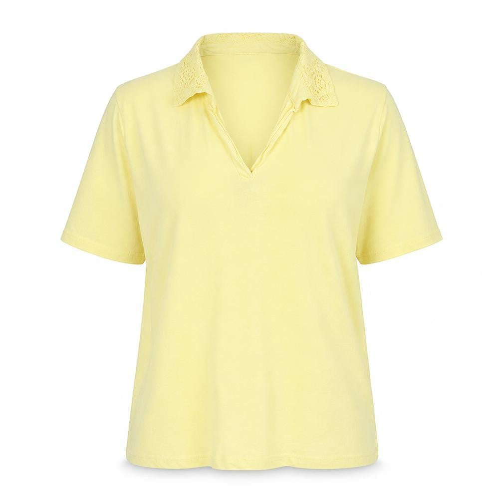 Womens UK Size L EWM Yellow Basic Polo