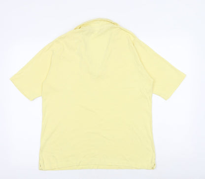 EWM Womens Yellow Polyester Basic Polo Size L Collared - Size 18-20