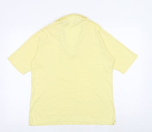EWM Womens Yellow Polyester Basic Polo Size L Collared - Size 18-20