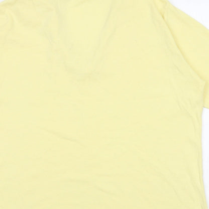 EWM Womens Yellow Polyester Basic Polo Size L Collared - Size 18-20