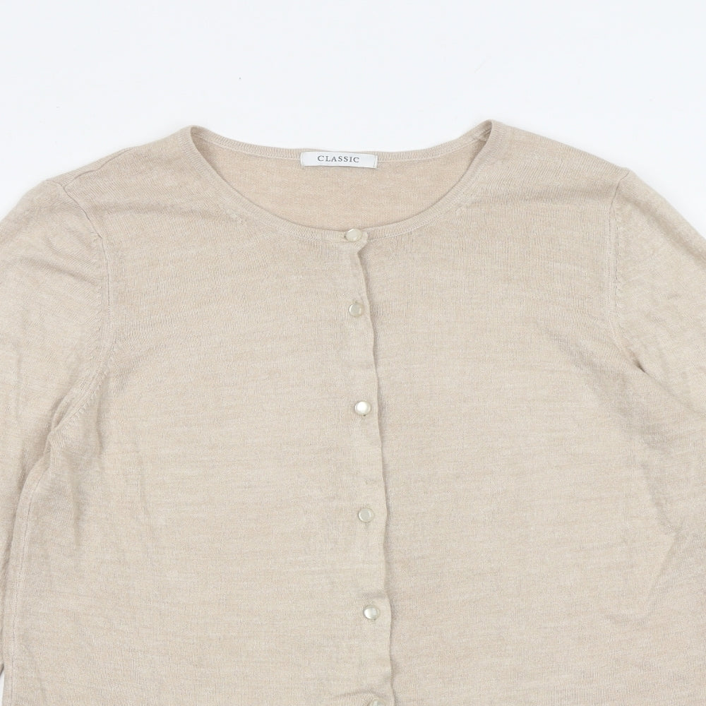 Womens UK Size 12 Marks and Spencer Brown Cardigan Jumper