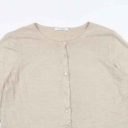 Womens UK Size 12 Marks and Spencer Brown Cardigan Jumper