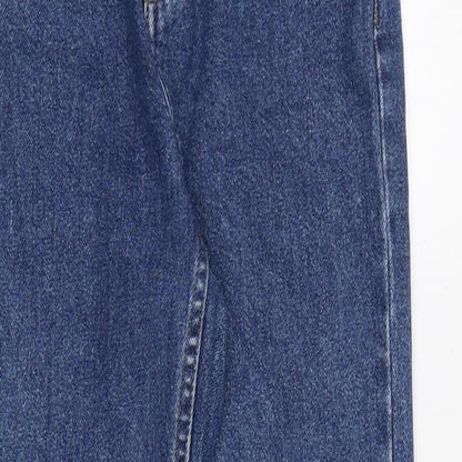 Topshop Womens Blue Cotton Skinny Jeans Size 24 in Regular Zip