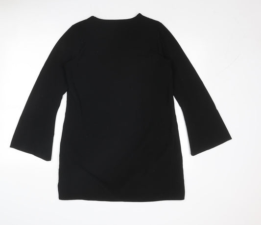 Boohoo Womens Black Polyester A-Line Size 10 Sweetheart Pullover