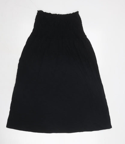 Marks and Spencer Womens Black Cotton Trapeze & Swing Size 6 Off the Shoulder Pullover