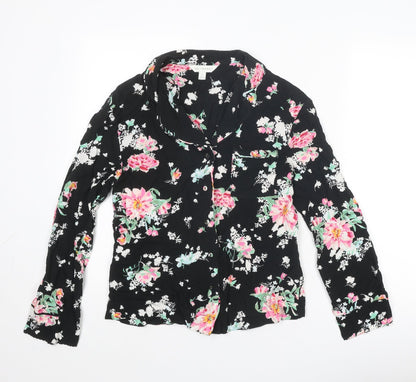 Womens UK Size 6 Marks and Spencer Black Basic Button-Up