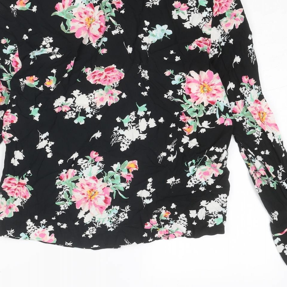 Womens UK Size 6 Marks and Spencer Black Basic Button-Up