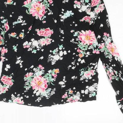 Womens UK Size 6 Marks and Spencer Black Basic Button-Up
