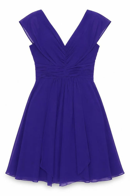 Coast Womens Purple Polyester Fit & Flare Size 10 V-Neck Zip
