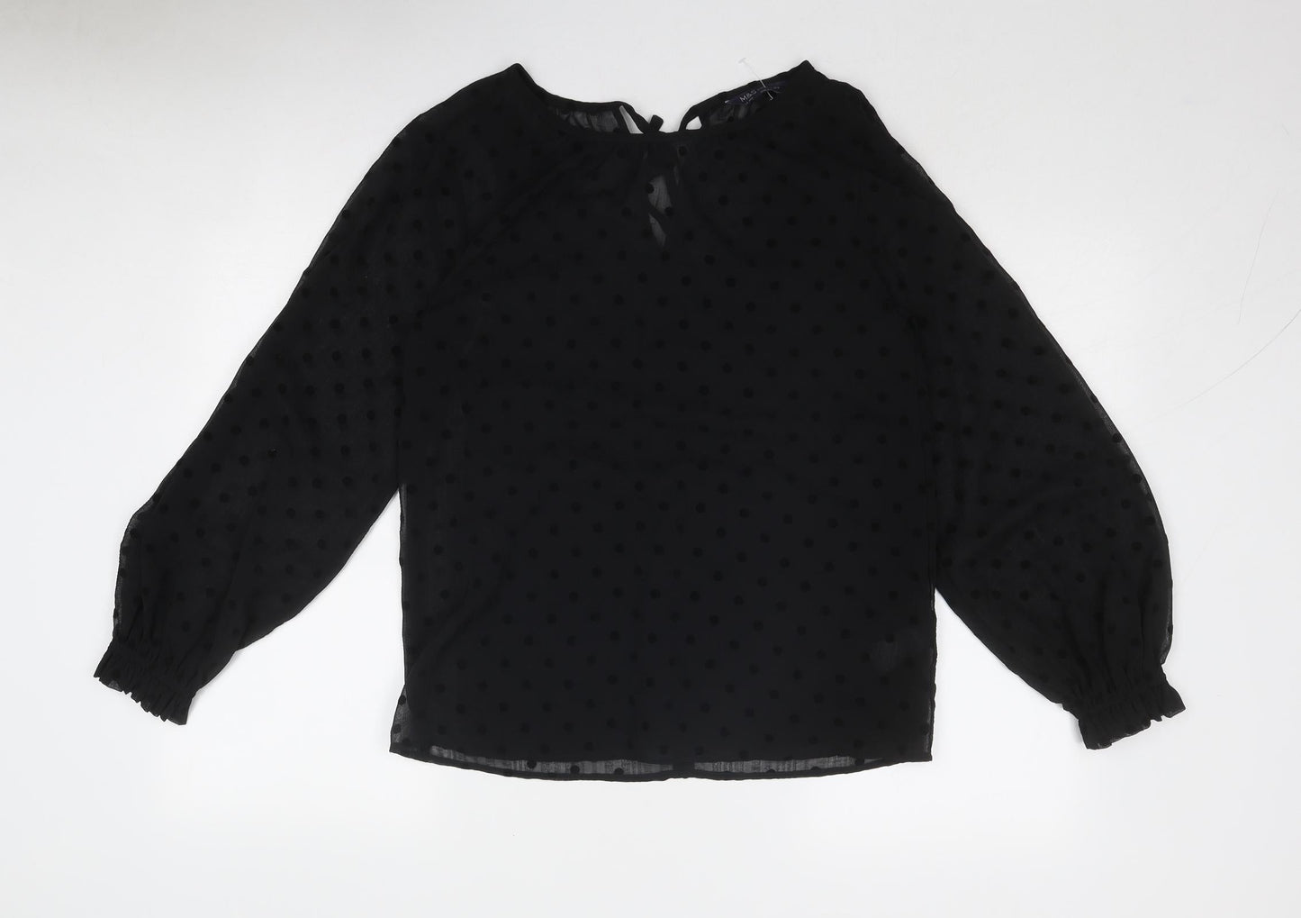 Womens UK Size 8 Marks and Spencer Black Basic Blouse